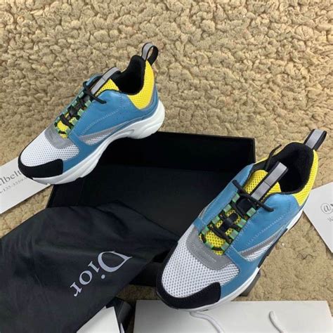 blue and yellow dior b22|dior b22 sneakers sale.